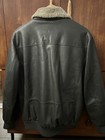 Men   s Faux Leather Sherpa Jacket Size Medium
