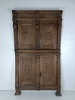 Antique Hand Carved Wood Front Door Panels Reclaimed Architectural Oak 18th Cent