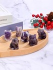 Crystaltears Amethyst Crystal Cat Figurine Carved Healing Crystal Gemstone Ca