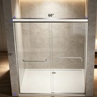 Chrome Shower Door Frameless 60 In x 72 In easy To Install Frameless Shower Door