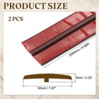 Uxcell 2 Pcs T-molding Transition Strips  6 56 Ft Ftx1 97   Black Walnut