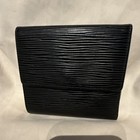 Louis Vuitton Black Solid Logo Folding Wallet  Women s Wallet With Logo Accents