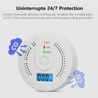 Carbon Monoxide Warning Alarm Sensor Led Digital Battery Powered