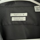 Van Heusen Men   s Button Down Black Dress Shirt Long Sleeved Size 36 37 Neck 17 5