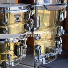 Yamaha Sd4455 Brass Snare Drum 14x5 5 Dynahoop Overhauled Made In Japan Brass