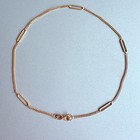 14k Yellow Gold Paper Clip   Chain Anklet 10  Italy Ankle Bracelet