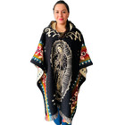 Our Lady Of Guadalupe Art Pattern Alpaca Handmade Poncho Unisex One Size