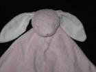 Angel Dear Pink   White Bunny Security Blanket Baby Lovey Closed Eyes Sleeping