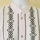 Mexican White Guayabera Short Sleeve Shirt For Men Traditional Style Embroidered