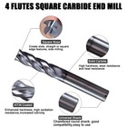 5pcs 4 Flute 3 8  X 1  X2-1 2  Variable Helix Carbide End Mill - Altin Coated