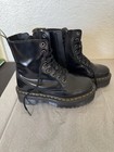 Dr  Martens Jadon Kids Combat Boots Black Leather Ankle Lace-up Eu 37 Uk 4