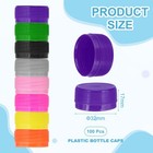 100pcs Plastic Bottle Caps  1 2  Water Bottle Screw Lid Top  Dark Purple