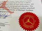 Michael Jordan Signed Nba  Basketball Autograph W  Certificate Of Authenticity 