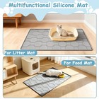 Silicone Cat Litter Box Mat  Large Pet Feeding Mat  Kitty Litter Trapping Mat   