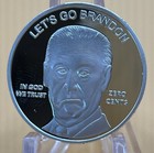   Joe Biden Zero Cents Silver Penny Coin - Let s Go Brandon Fjb Coin Size 30mm