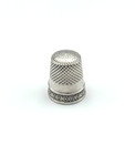 Antique Webster Sterling Silver Thimble  Daisy 2-band  55  Engraved