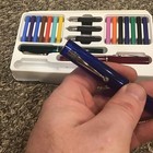 Vintage Sheaffer Calligraphy Set - W Fountain Pen  3 Nibs  14 Colors  2 Books