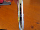 Vtg Space Bullet Pen By Fisher Usa Chrome Silver Ballpoint Pen Blue Ink Euc