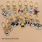 Adorable Enamel Puppy Key Chain Bag   Purse Charm          Choose Style Of Puppy