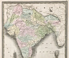 1848  Hindostan - India - Pakistan  Map Original  12x10   Nepal Assam Tibet