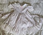 Vintage Cinderella Dress Girls 6 White Pink Floral Ilgwu Usa Lace Peter Pan