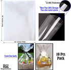 Clear Cellophane Wrap Bags    10 Pcs  X-large 24   in X 30   in   2 5 Mil Thick Crys