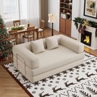 Sof   Cama Convertible Convertible Sleeper Sofa Bed Folding Futon Pull Out Beige