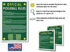 Pickleball Rules Laminated -2 Pack- 11x17 8 5x11  - Large Font Official Rules