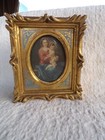 Antique Italian Framed La Vergine Col Figlio Murillo Art Print Mary   Son