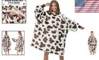 Soft Sherpa And Flannel Wearable Blanket Hoodie - Cozy Comfort For Any Occasion
