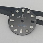 28 5mm Gmt Watch Dial Ice Blue Luminous For Nh34 Movement Watch Parts