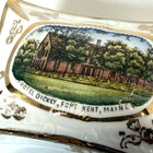 Fort Kent Maine Me Antique Souvenir Hotel Dickey - Ha Sawyer Co Trinket Box