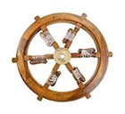 Bhartiya Handicrafts Premium Nautical Handcrafted Ship Wheel     Natural Woo