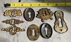 Lot Of 8 Brass Antique Key Covers  Escutcheons
