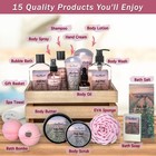 Luxury Spa Gift Basket  aqua Elegante  - Bath Set With Rose Oil   Orchid