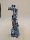 Vintage Pewter Pegasus Rearing Fantasy Winged Horse Crystal Figurine - Ba17