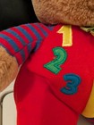 Vintage Eden Brown 123 Teddy Bear Red Blue Stuffed Animal Plush Euc