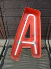 Vintage Neon Sign Marquee Metal Channel Alphabet Letter   A   Large 16 In