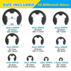 800pcs C-clip External Retaining Rings Snap Rings Assortment Kit Circlip Alloy