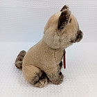 1987 Dakin Puppy Elegante Plush Dog 10  Vintage Stuffed Animal Leather Tag
