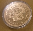 American Gold Plated Double Eagle 1861 20 Dollar Coin
