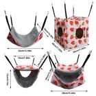 4pcs Hamster Hammock Set Washable Guinea Pig Hideout Bed Ferret Hanging Nest