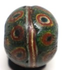 Rare Ancient Roman Mosaic Gabri Glass Eyes Bead Amulet In Good Condition