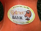 Rare Vtg D  Gottlieb 1983 Q-bert Plastic Bank 7 5  Aj Renzi     Used Cut Bottom