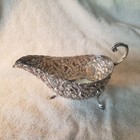 James R Armiger Sterling Silver Repousse Fo0ted Gravy Boat Baltimore Md No Mono