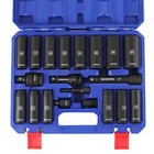 Workpro 20piece 1 2  drive Deep Impact Socket Set 6-point Cr-v Steel 10-27mm New