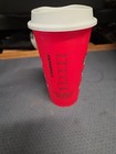 Starbucks Reusable Cup Grande 16oz Red Holiday Christmas Limited Edition