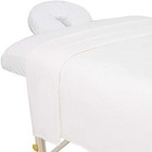 Forpro Premium Flannel 3-piece Massage Sheet Set  For Massage Tables  White