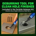 22-piece Carbide Hole Saw Kit 9 16    2-1 8  For Metal  Wood   Stainless Steel