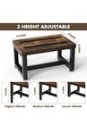 Adjustable Height Heavy Duty Step Stool Wood Metal 330lbs Non-slip Kids Teens
